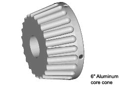 6&rdquo; aluminum core cone