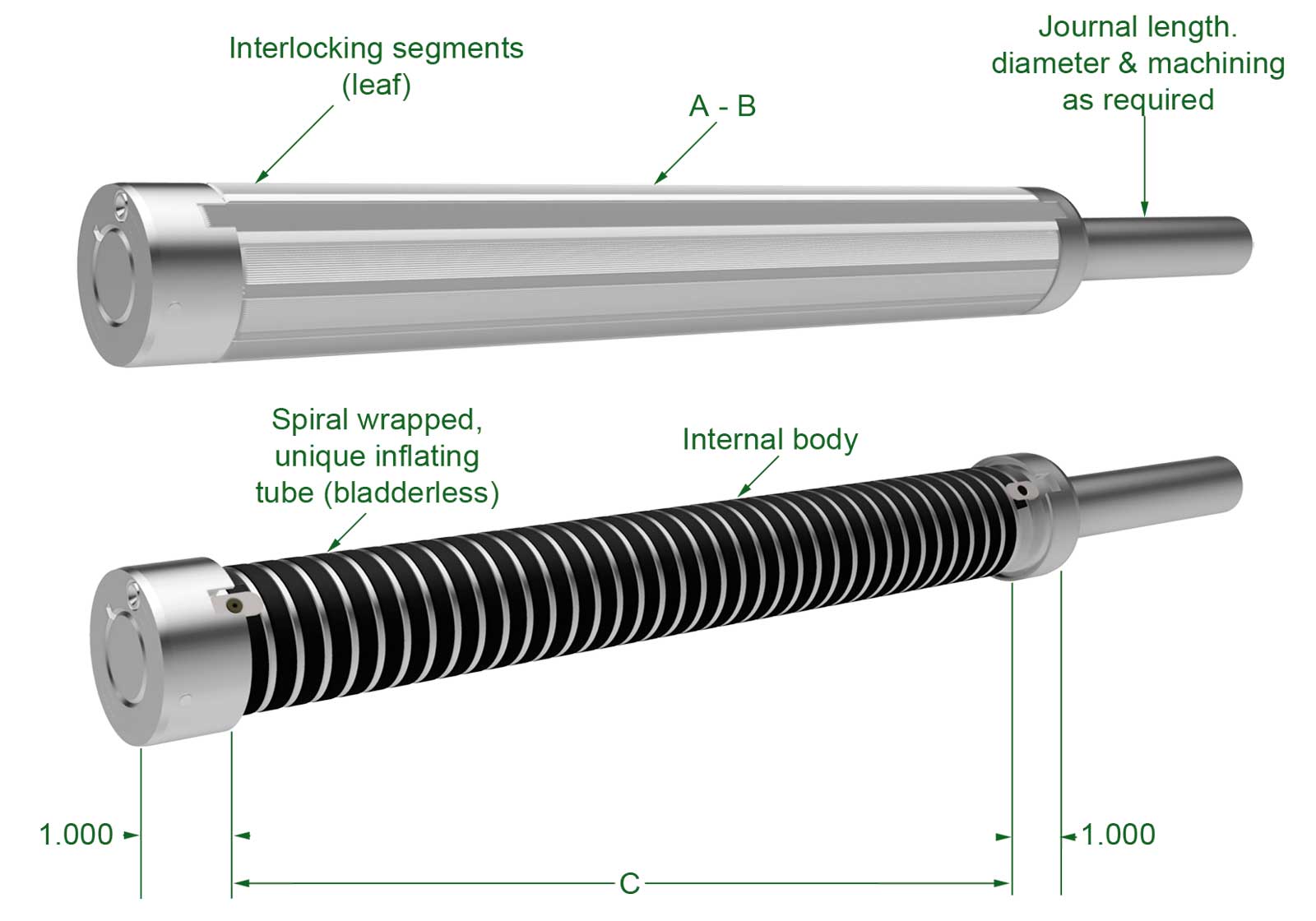 Cantilevered COR-LOK Air shafts