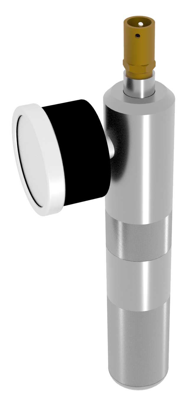 SPGSS inflating tool with pressure gauge for Schrader type inflating valve