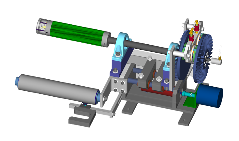 Cantilevered Shaft Holder with Web Guide